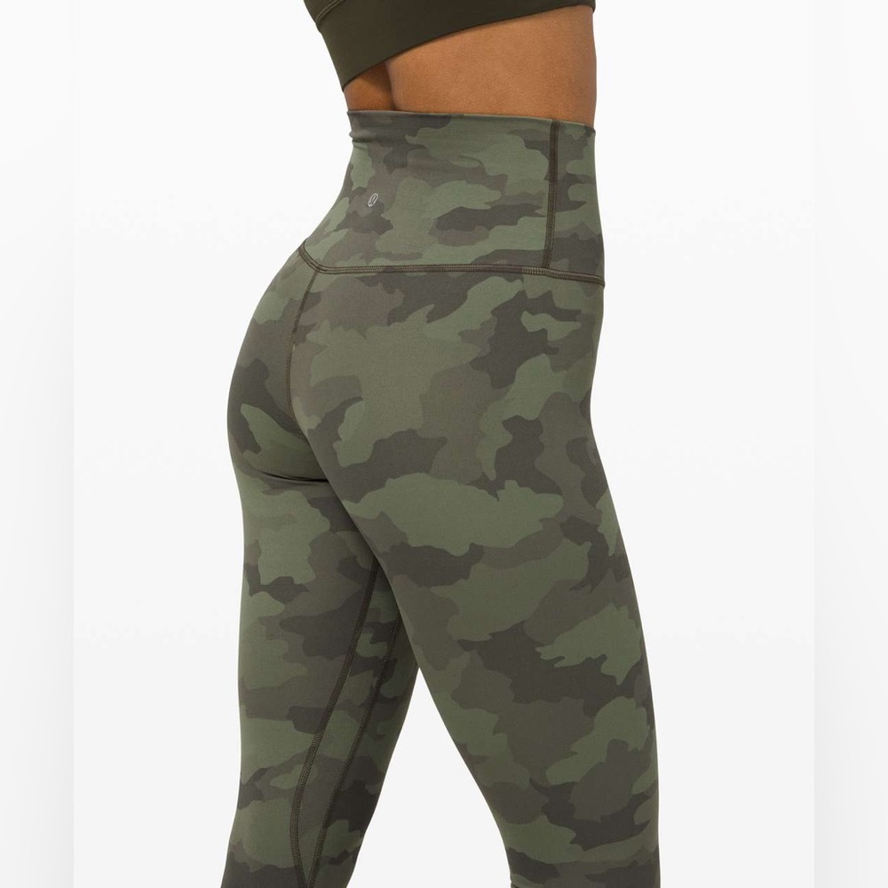 Lululemon Align Leggings 28” Heritage 365 Camo Green Twill Multi